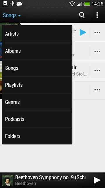Press Playlists.