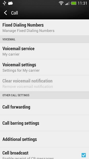 Press Fixed Dialing Numbers.