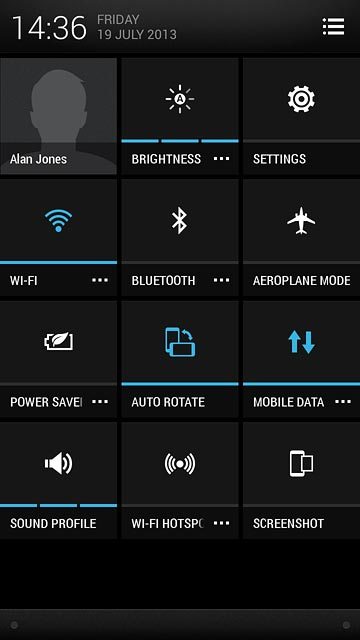 Press MOBILE DATA.