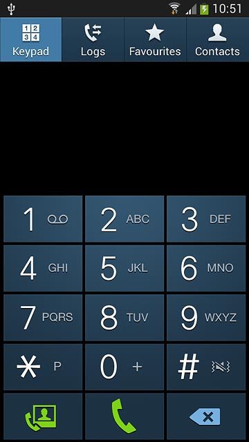 Press and hold 1 to call voicemail.
