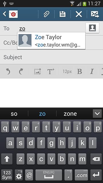 Key in the first letters of the required contact.Matching contacts are displayed.Press the required contact.Repeat the procedure to add more recipients.