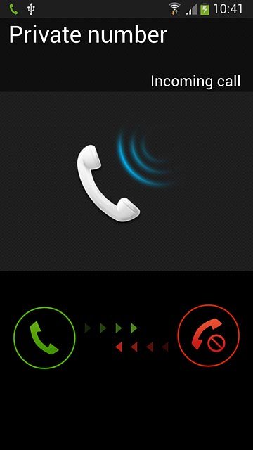 Press and drag the accept call icon right.