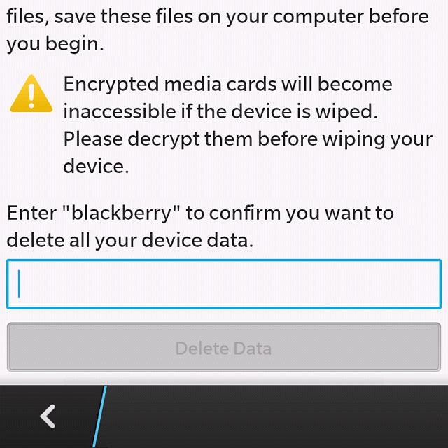 Press the text input field and key in blackberry