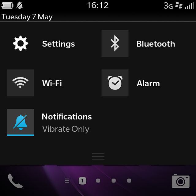 Slide your finger downwards starting from the top edge of the display.Press Settings.