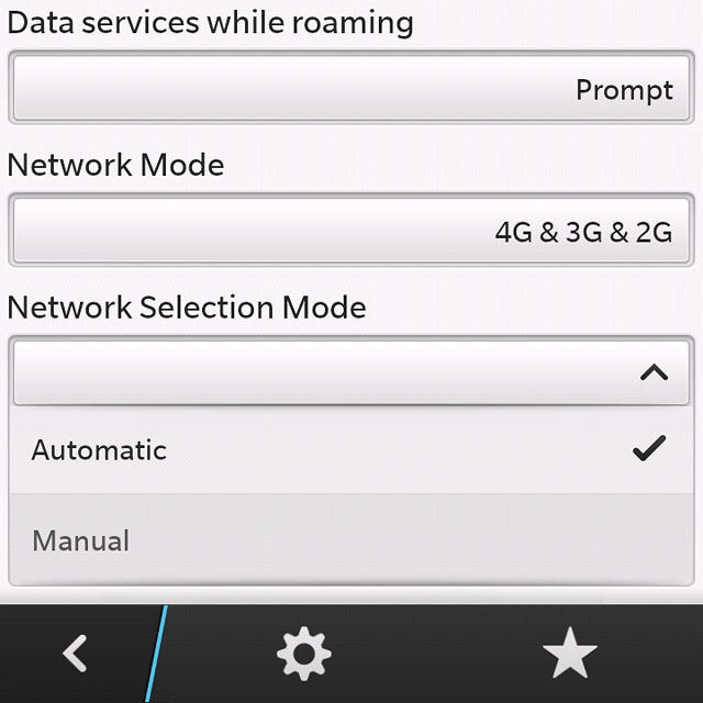 Press Manual.Your phone searches for networks within range.A list of available networks will show on your display.