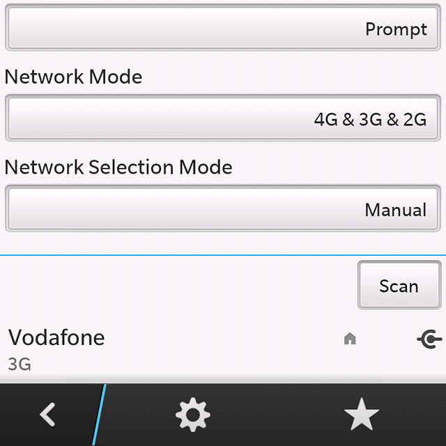Press the required network.Your display will tell you if you have access to the network you've chosen.