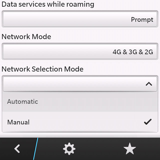 Press Automatic.Wait while your phone finds the network.