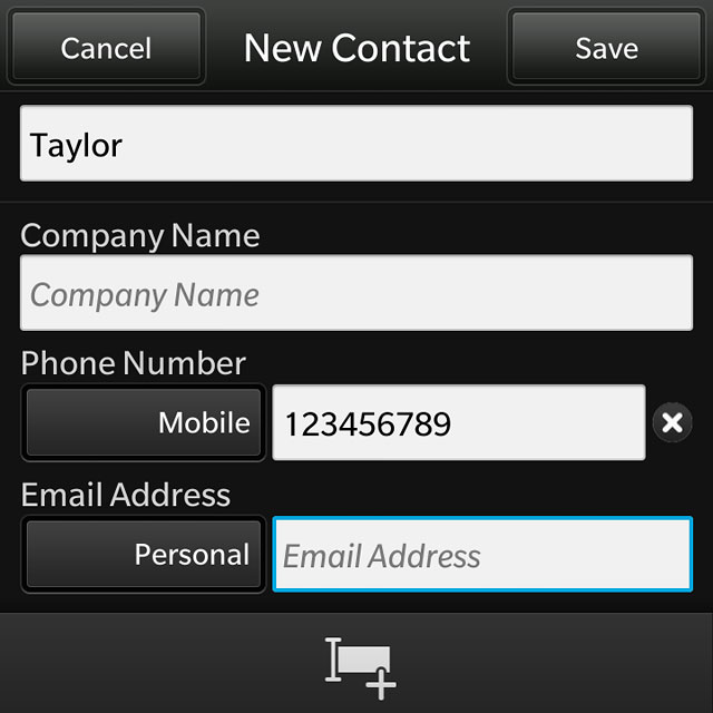 Press Email Address and key in the required email address.