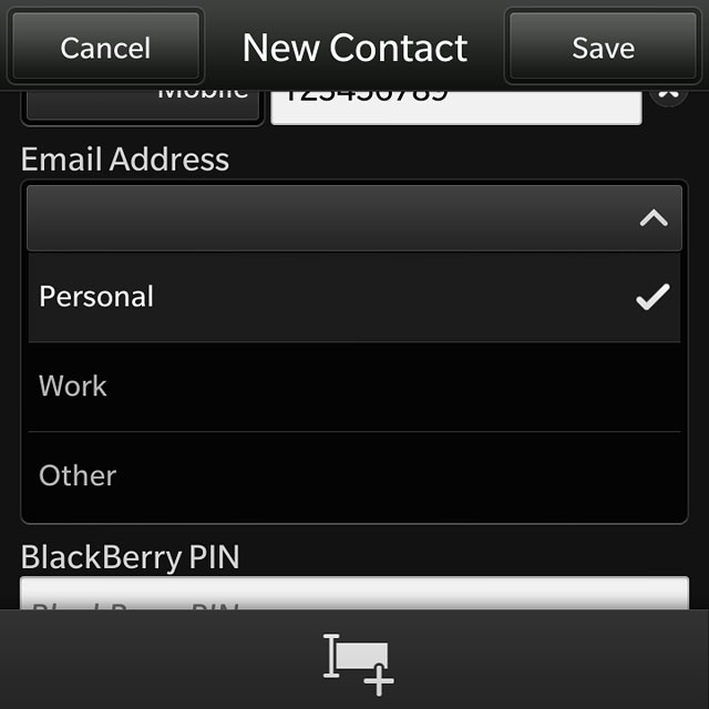 Press the required email type.