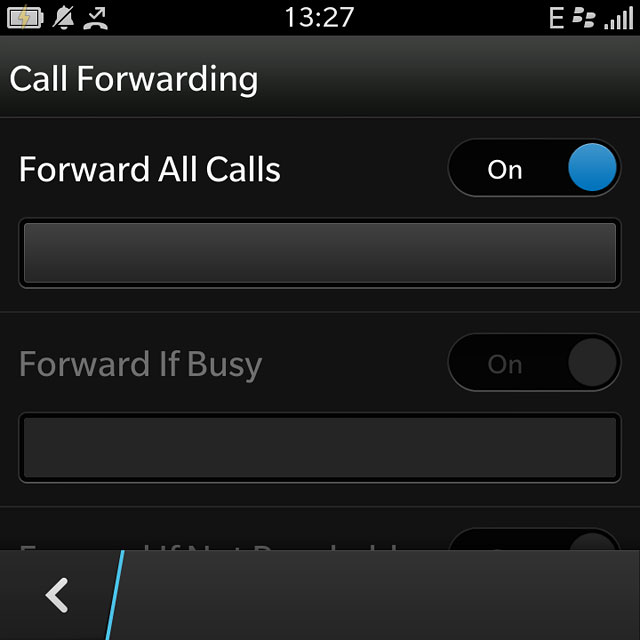 The current settings are displayed.Press the indicator next to one of the following divert types to cancel the divert: