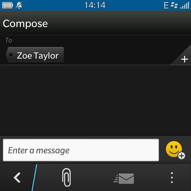 Press Enter a message.Write the text for your text message.