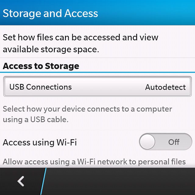 Press USB Connections.