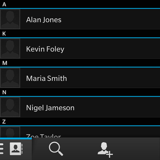 Press the add contact icon.