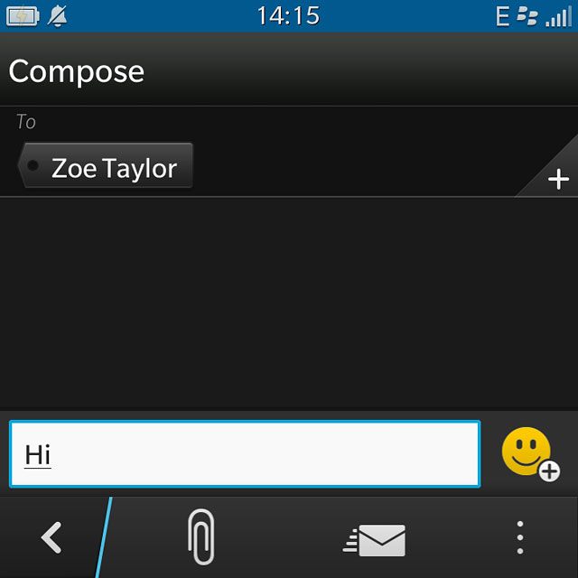 Press the send icon when you've written your text message.