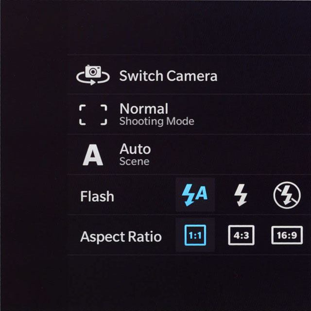 Press the flash on icon or the flash off icon.