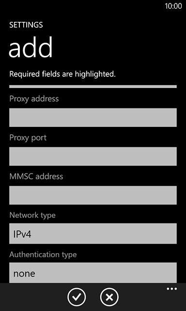 Press the confirm icon.
