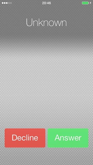 If the screen lock is turned off:Press Answer.