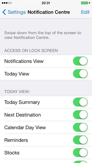 Press the indicator next to 
