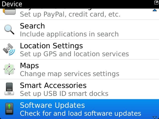 Press Software Updates.