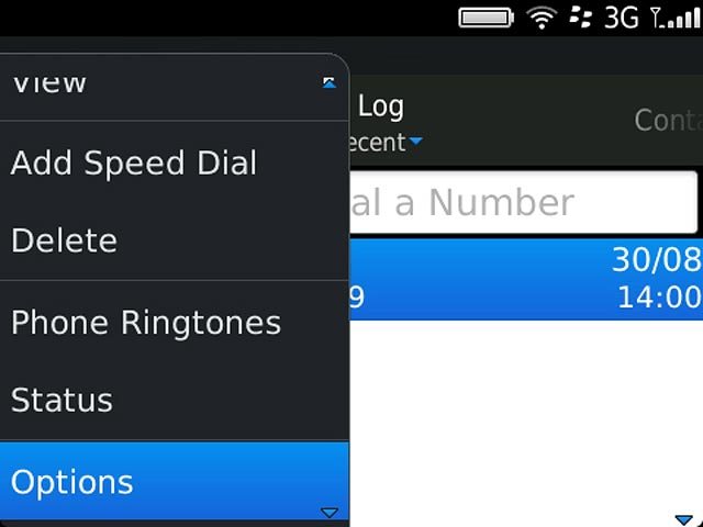Press Options.