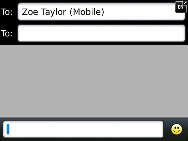 Press the text input field.Write the text for your picture message.