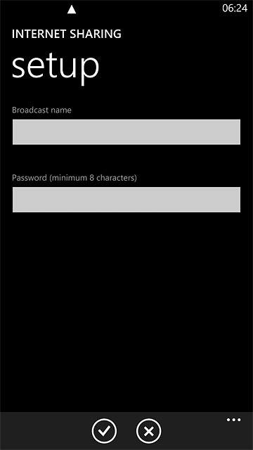 Press the confirm icon.