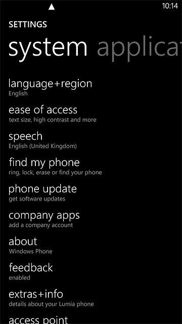 Press language+region.