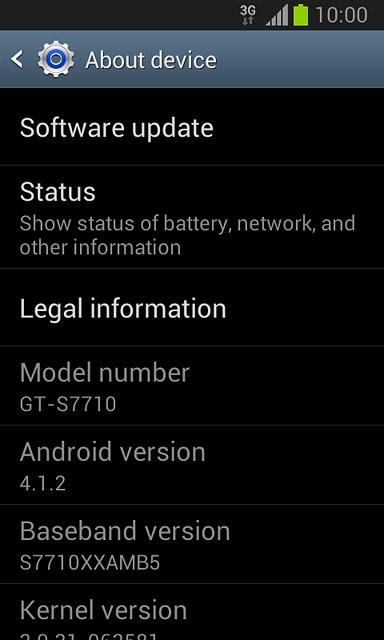 Press Software update.