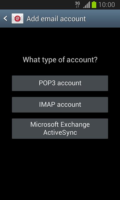 Press POP3 account.