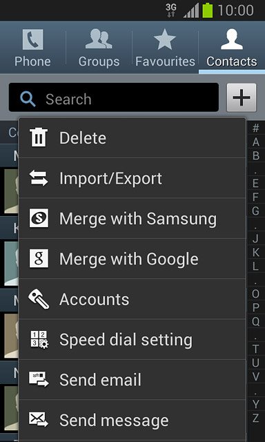 Press Import/Export.