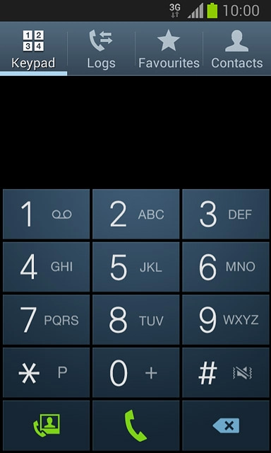 Press the Keypad tab.