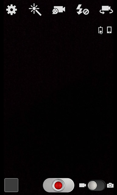 If the video recorder is turned on:Drag the indicator to the camera icon.