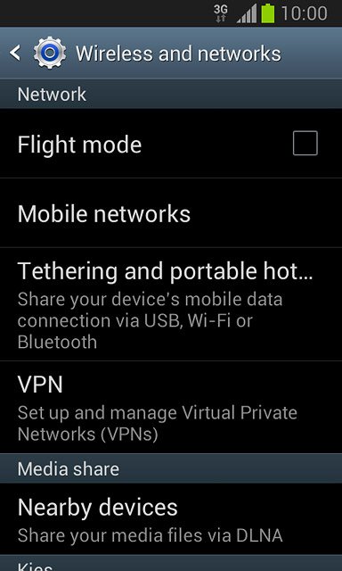 Press Tethering and portable hotspot.