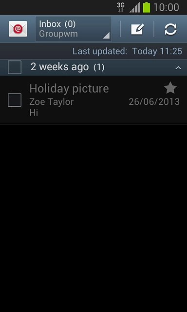 Press the new email message icon.