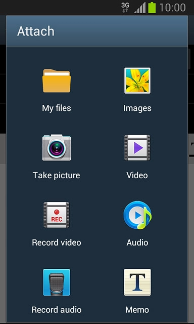 Press My files.Go to the required folder.