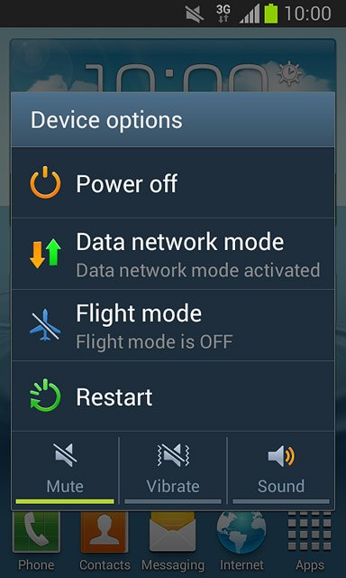 To turn off silent mode:Press Sound.