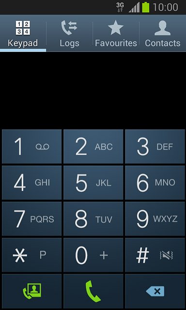 Press the Keypad tab.