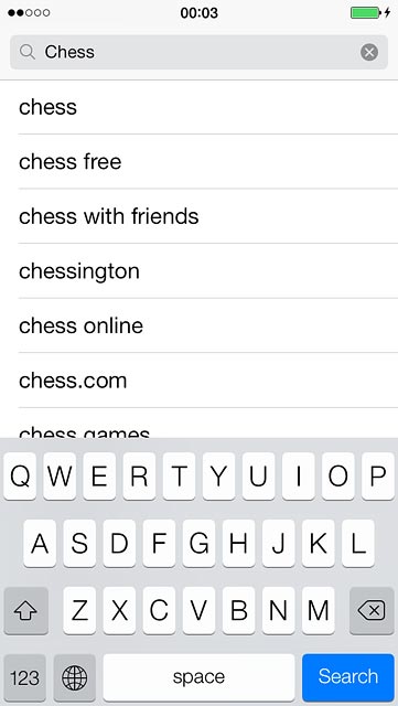 Key in the name of the required app and press Search.