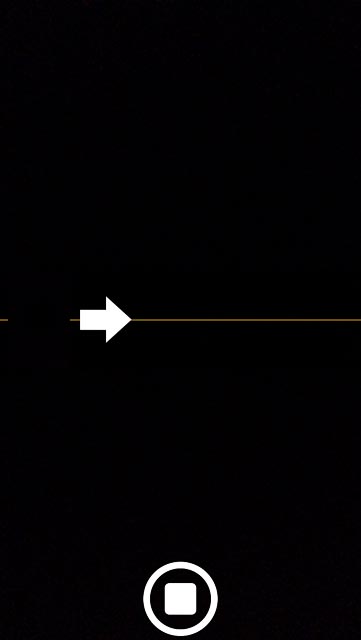 Move your phone slowly to the right in a straight line (the arrow needs to be on the horizontal line).