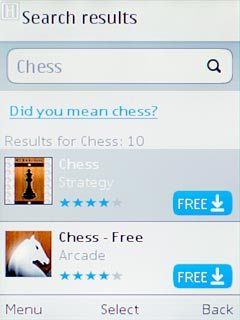 Highlight the required app and press the Navigation key.