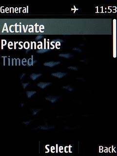 Scroll to Activate and press the Navigation key.