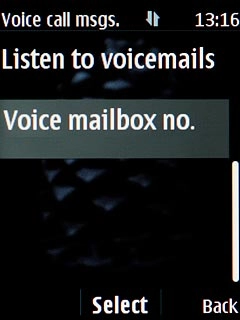 Scroll to Voice mailbox no. and press the Navigation key.