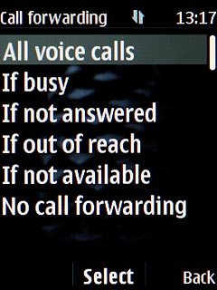 Highlight one of the following options:All voice calls