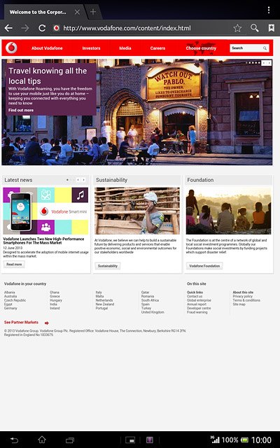 Press the address bar.