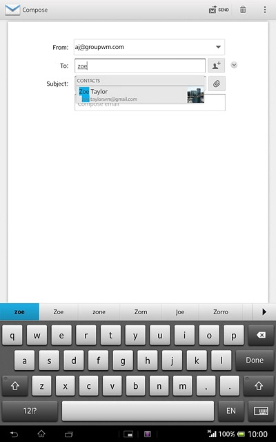 Key in the first letters of the required contact.Matching contacts are displayed.Press the required contact.Repeat the procedure to add more recipients.