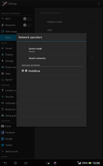 Press Search mode.