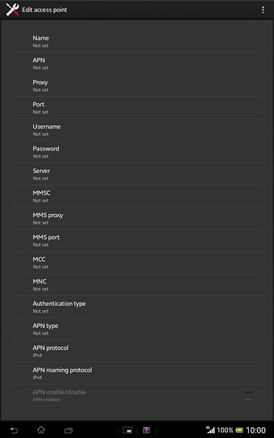 Press the menu icon.
