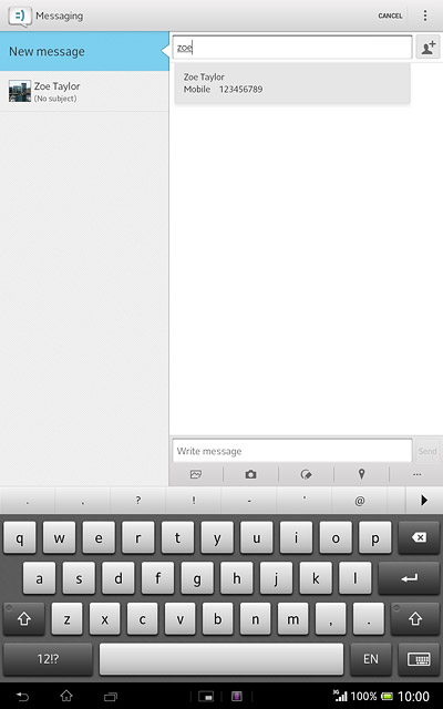 Press the required contact.Repeat the procedure to add more recipients.