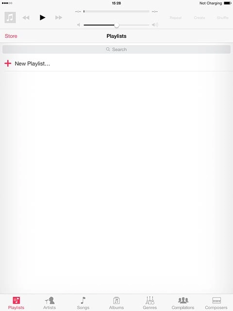 Press Playlists.