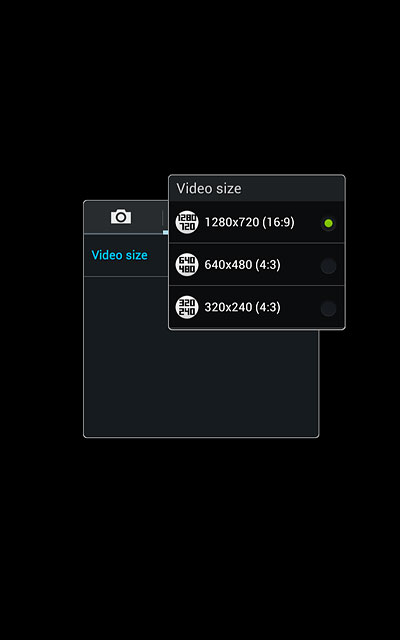Press the required resolution.